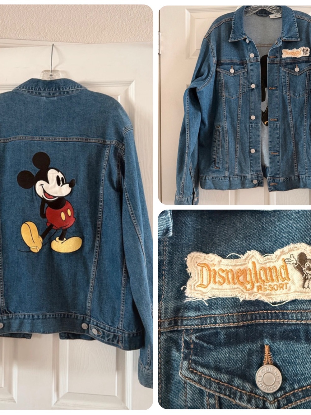 Disneyland Kids Blue Denim Jacket with Mickey Mouse Graphic Size M